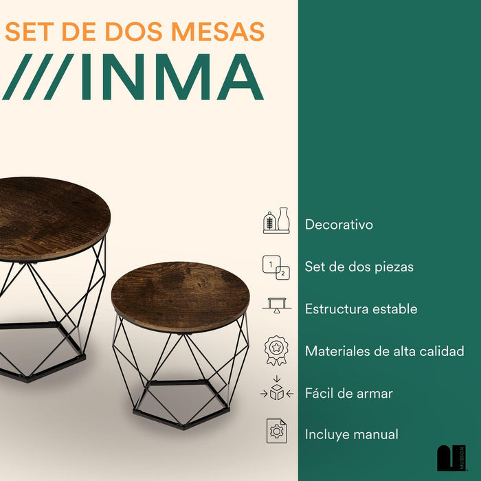 Set de Mesas de Centro para Sala.  2 Mesas de Centro Inma