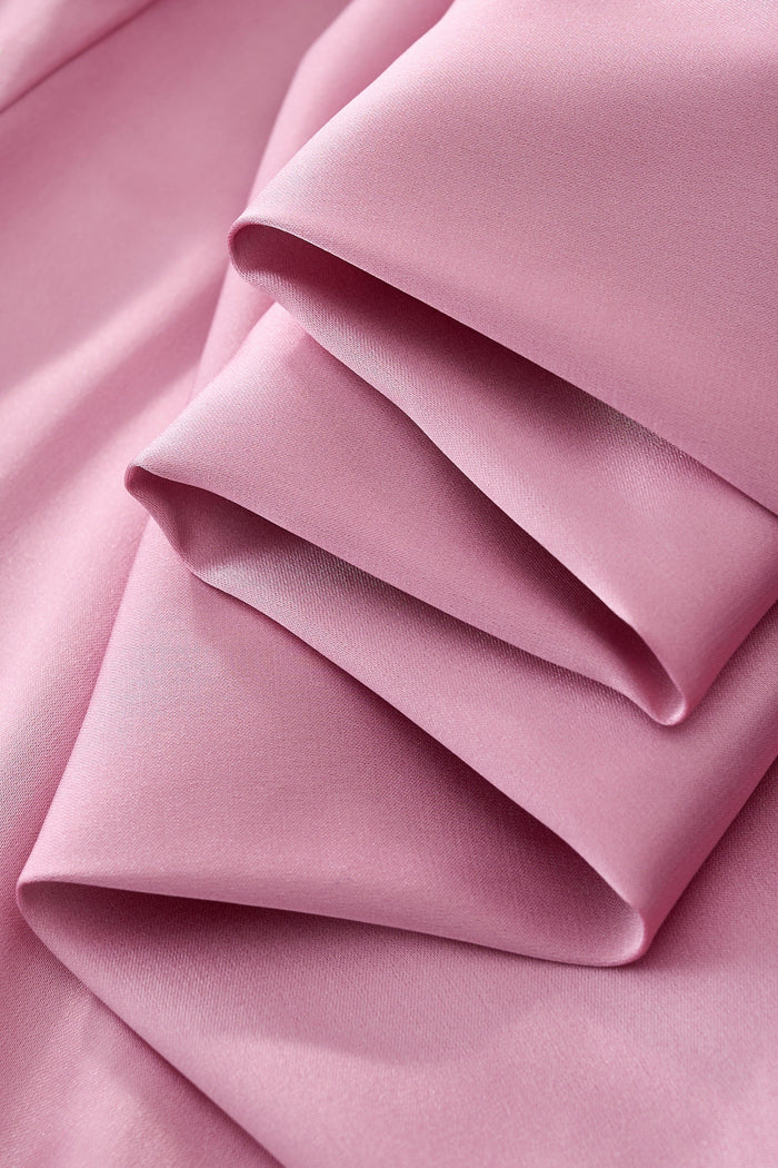 SIGNATURE SATIN STITCHLESS LS Shirt DUSTY PINK