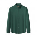 SIGNATURE SATIN STITCHLESS LS Shirt FOREST GREEN