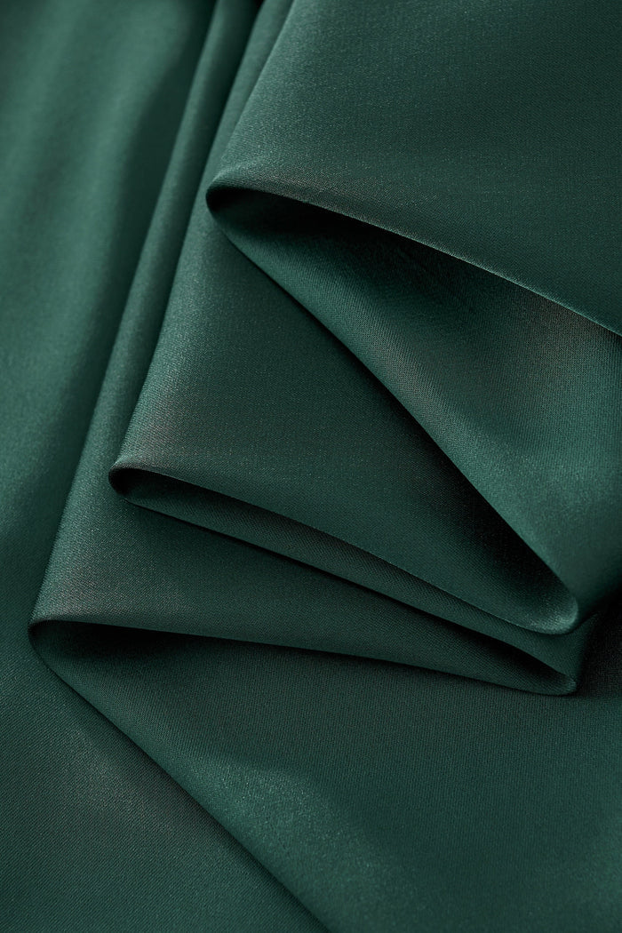 SIGNATURE SATIN STITCHLESS LS Shirt FOREST GREEN