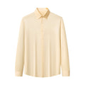 SIGNATURE SATIN STITCHLESS LS Shirt IVORY