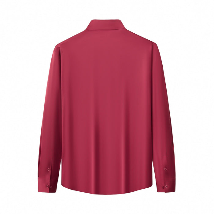 SIGNATURE SATIN STITCHLESS LS Shirt WINE