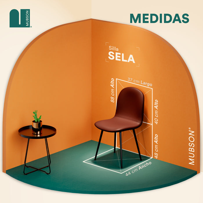 Sillas para Comedor. Set de 4 Sillas Vintage de Curpiel Sela