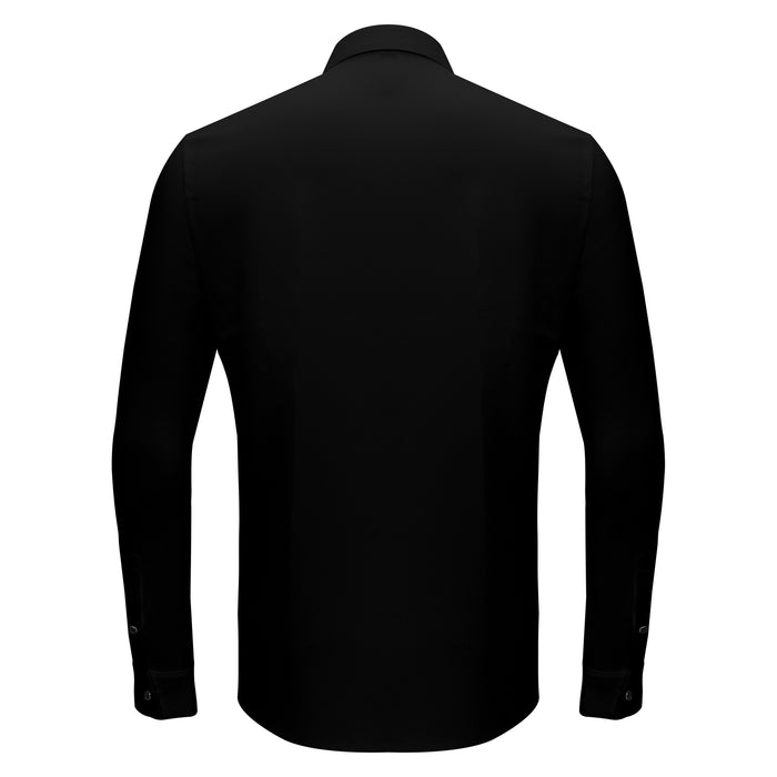 Silver Sophistication Button-Up Shirt BLACK - Dudes Boutique