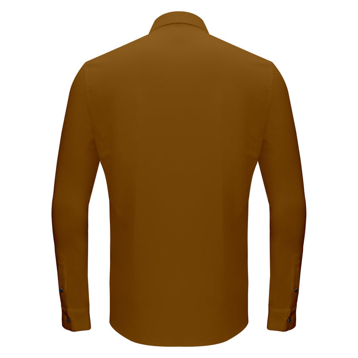 Silver Sophistication Button-Up Shirt KHAKI - Dudes Boutique
