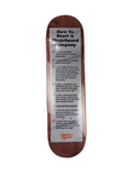 Skate Mental How To Start A Skateboard Company Red Woodgrain White Black Size 8.25" Vintage NOS Deck