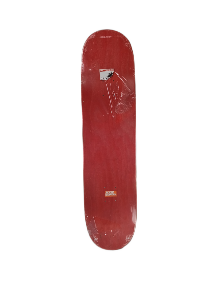 Skate Mental How To Start A Skateboard Company Red Woodgrain White Black Size 8.25" Vintage NOS Deck