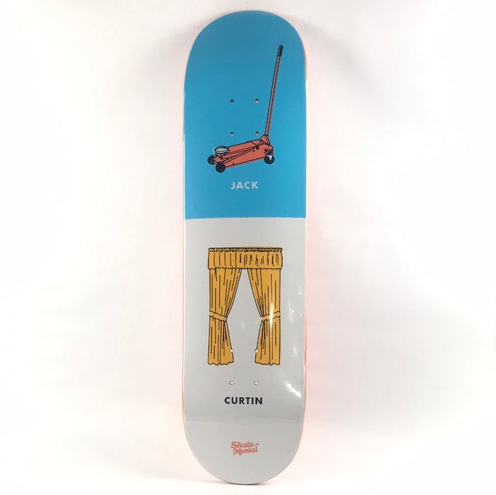 Skate Mental Jack Curtain Imagery Blue/White 8.25'' Skateboard Deck