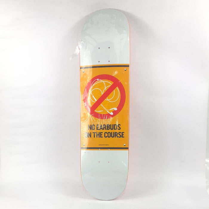 Skate Mental No Earbuds White/orange 8.25'' Skateboard Deck