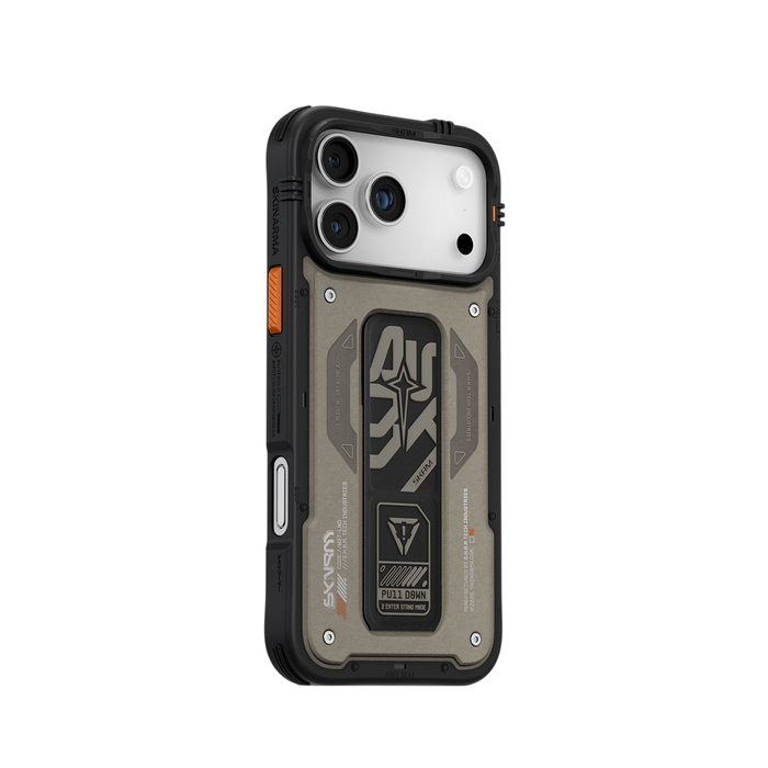 Skinarma Aegis Mag-Charge Grip-Stand Case for iPhone 17 Pro Max - Grey #color_grey