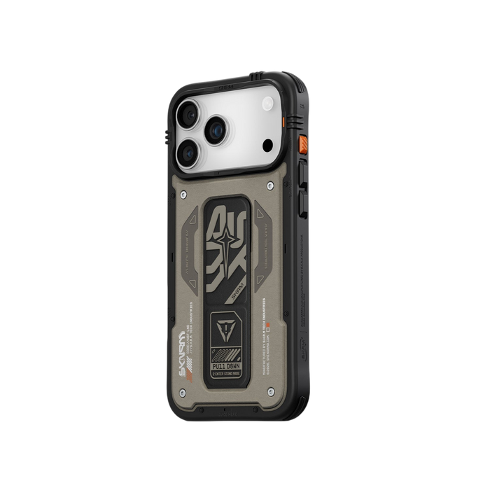 Skinarma Aegis Mag-Charge Grip-Stand Case for iPhone 17 Pro Max - Grey #color_grey