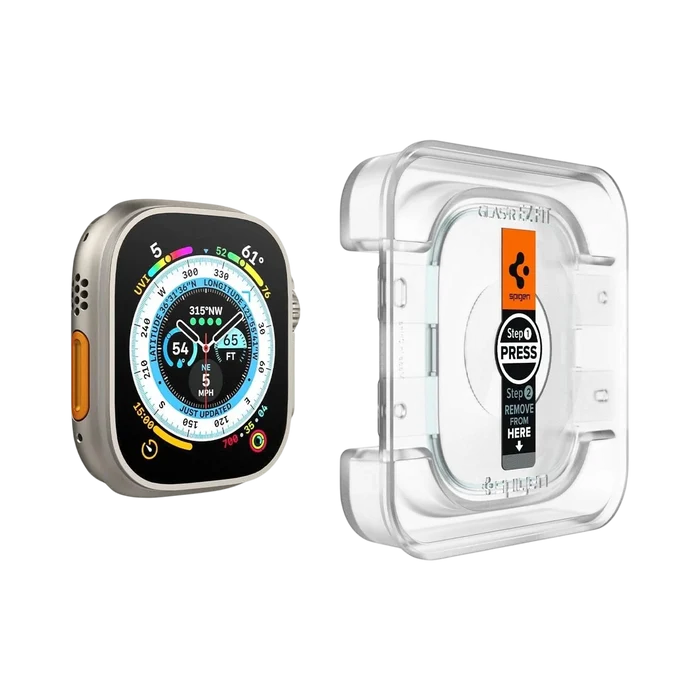 Spigen Apple Watch Ultra 3 / 2 / 1 (49mm) Screen Protector EZ FIT Glas.tR - 2 Pack