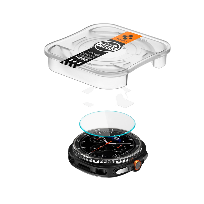 Spigen GLAS.tR EZ Fit Screen Protector for Samsung Galaxy Watch8 Classic - 2 Pack