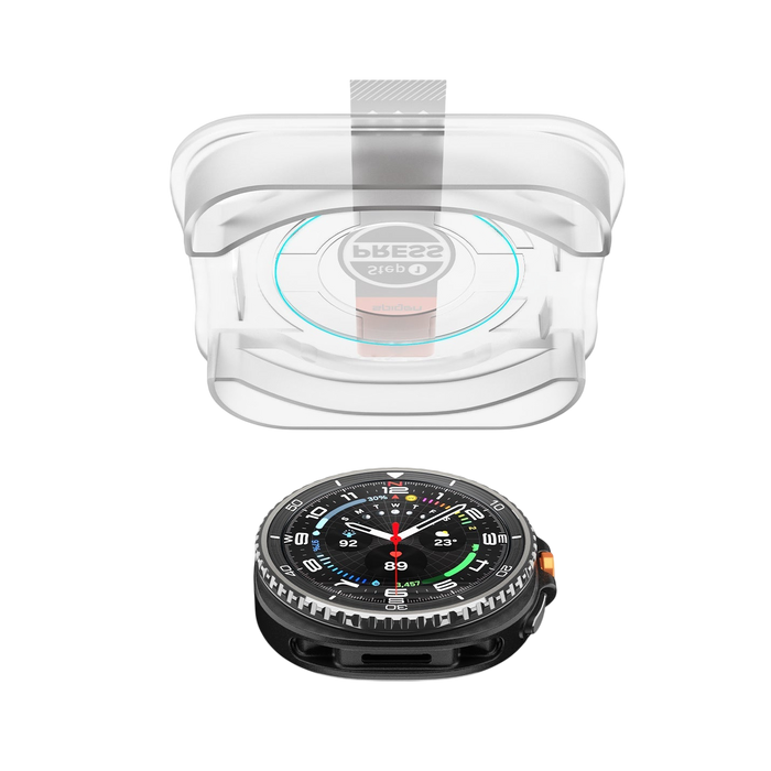 Spigen GLAS.tR EZ Fit Screen Protector for Samsung Galaxy Watch8 Classic - 2 Pack