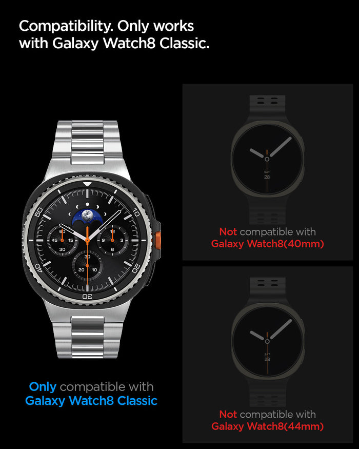 Spigen GLAS.tR EZ Fit Screen Protector for Samsung Galaxy Watch8 Classic - 2 Pack