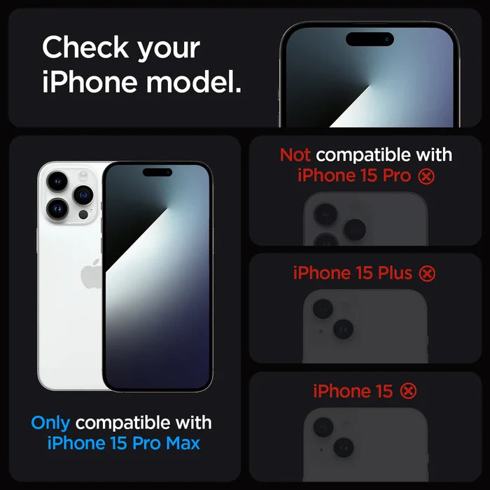 Spigen iPhone 15 Pro Max Screen Protector EZ FIT GLAS.tR - 1 Pack