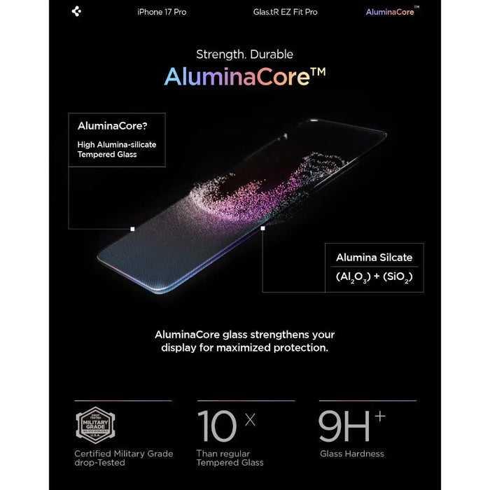 Spigen iPhone 17 Pro Screen Protector EZ Fit Pro HD [1 Pack]