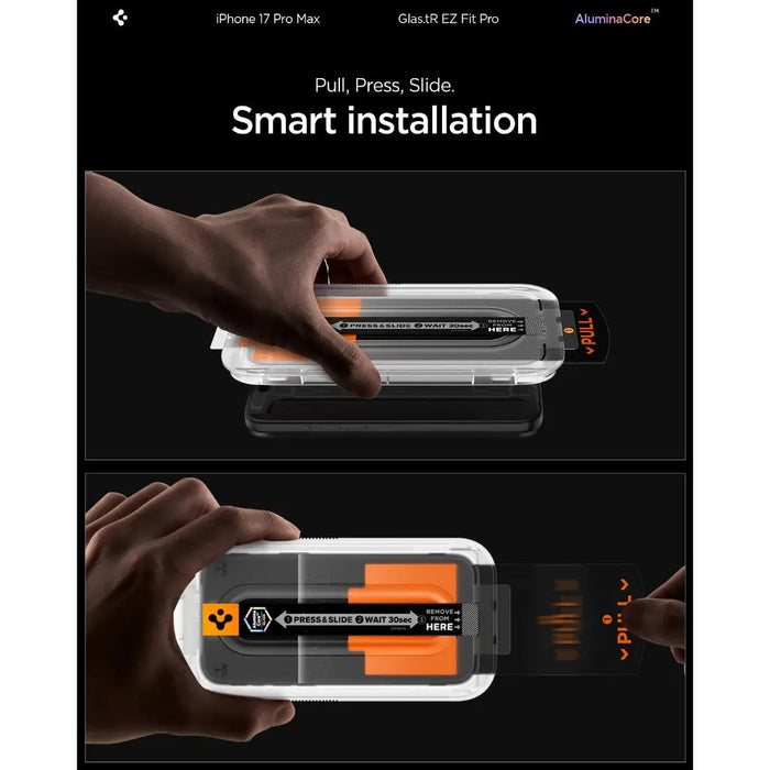 Spigen Privacy Screen Protector Glas.tR EZ Fit Pro HD [1 Pack] for iPhone 17 Pro Max