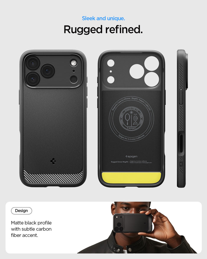 Spigen Rugged Armor (MagFit) Case for iPhone 18 Pro Max & iPhone 17 Pro Max