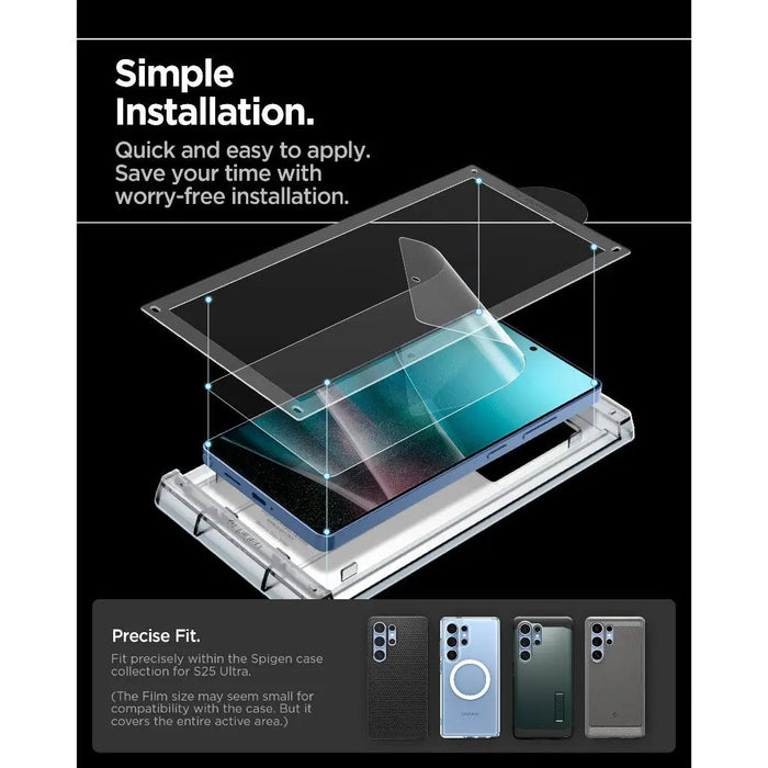 Spigen Screen Protector EliteShield EZ Fit HD [1 Pack] for Samsung S25 Ultra - Clear
