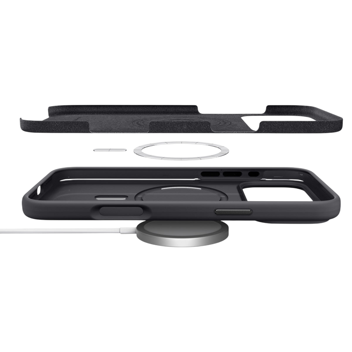 Spigen Silicone Fit (MagFit) Case for iPhone 17 Pro & Pro Max - Black #color_black