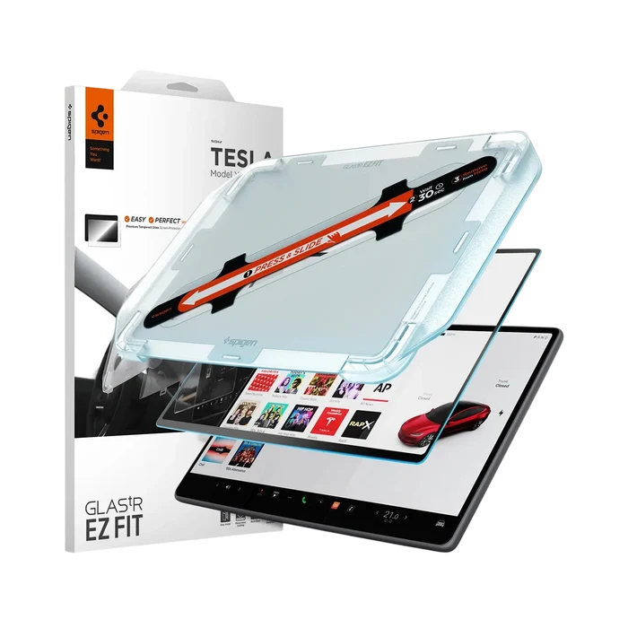 Spigen Tempered Glass Spigen Tesla tR Slim Anti Glare Screen Protector (Rear Display) 1 Pack - Tesla Model 3 (2025/2024) - Y (2025)