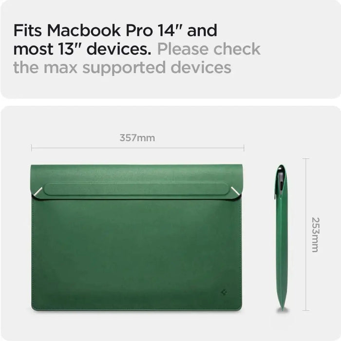 Spigen Valentinus S MacBook Sleeve 13 / 14-inch - Jeju Green #color_jeju-green