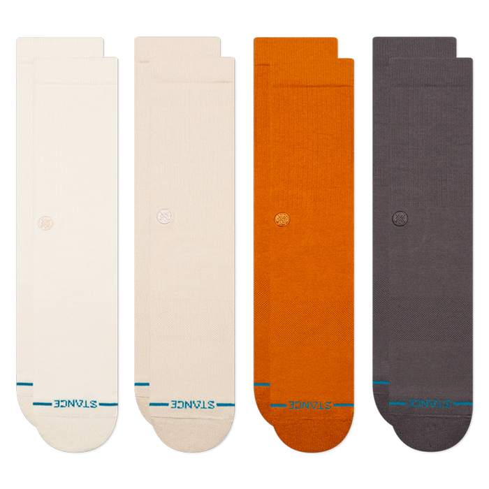 Stance Icon 4 Pack Crew Canvas Multi Socks