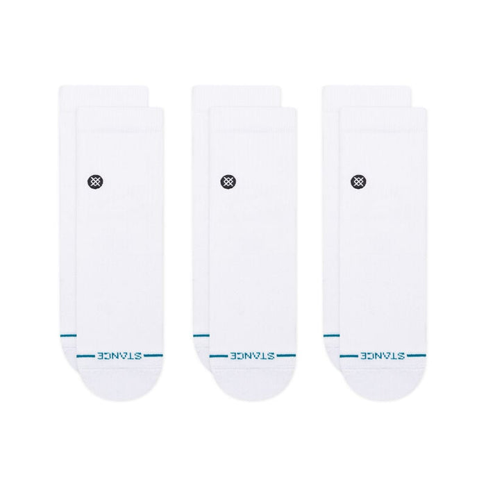 Stance Icon Quarter 3 Pack White Socks
