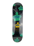 Stereo 15 Year Anniversary Crown Graphic Black Teal Gold Size 8 Skateboard Deck