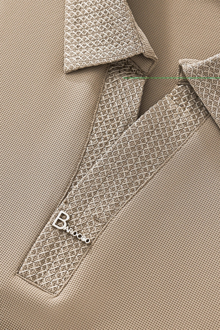 Stride Contrast Collar Polo KHAKI