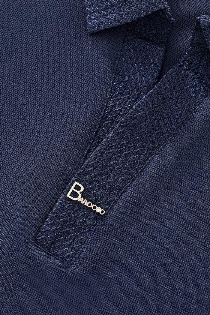 Stride Contrast Collar Polo NAVY