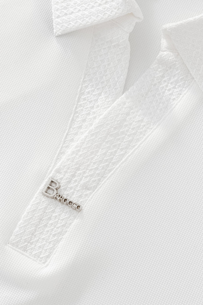 Stride Contrast Collar Polo WHITE