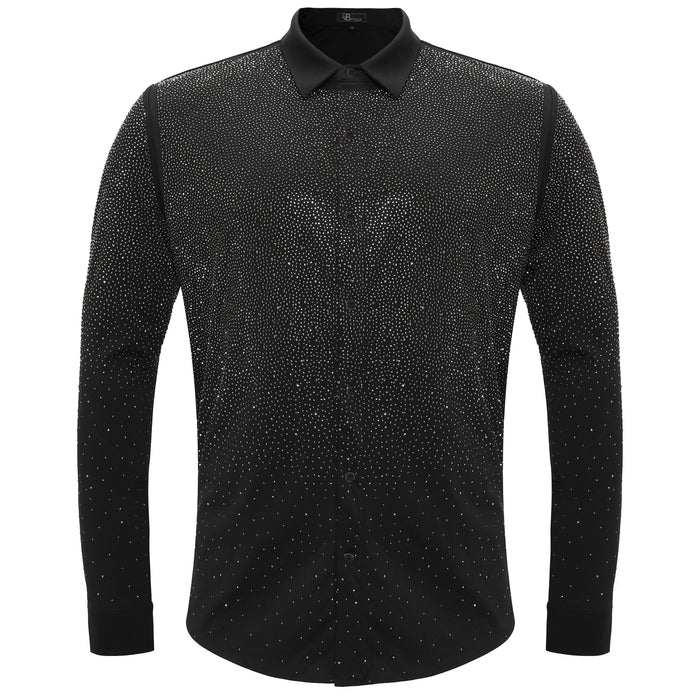 Super Nova Button-Up Shirt BLACK/GUN METAL - Dudes Boutique