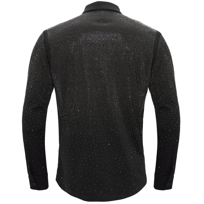 Super Nova Button-Up Shirt BLACK/GUN METAL - Dudes Boutique