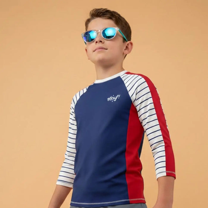 T-shirt anti-UV manches longues garçon : Regate Plouf