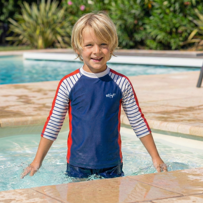 Tee shirt anti uv manches longues garçon : Regate Plouf