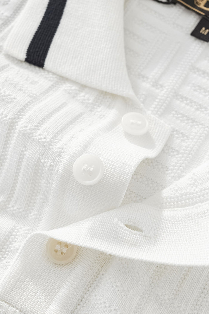 Textura Knit Polo IVORY