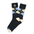 Theories Argyle Black & Lavender Socks