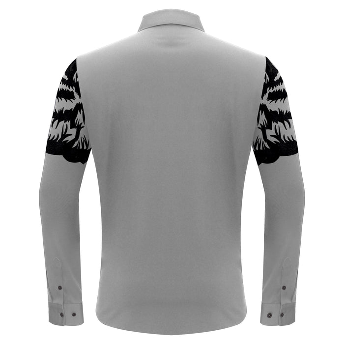 Tiger's Wrath Button-Up Shirt SILVER/GUN - Dudes Boutique