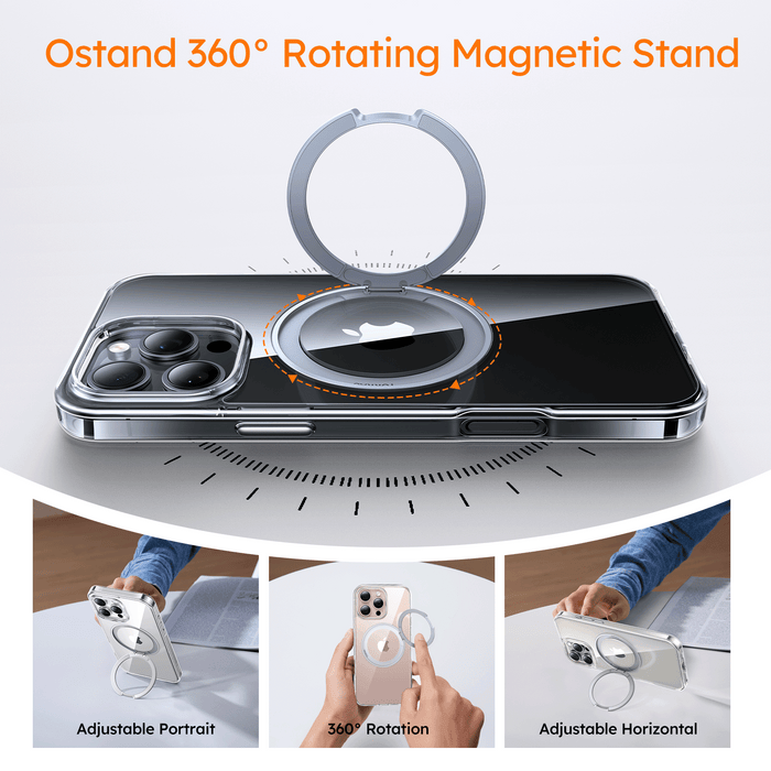TOORAS Ostand Pro 360° Rotate Stand MagSafe Case for iPhone 16 Pro