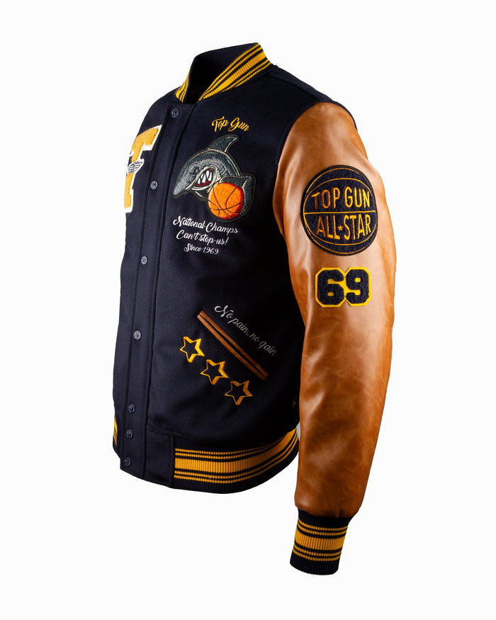 Top Gun Men's "Shark" Varsity Jacket