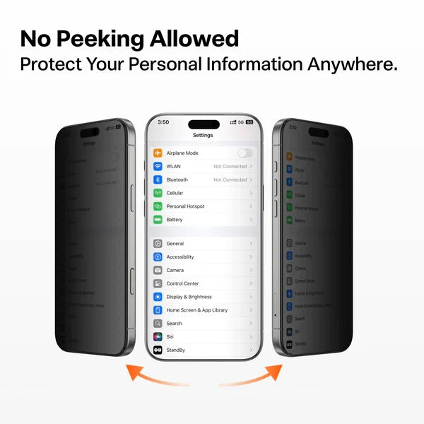 TORRAS GlassGo Privacy Screen Protector for iPhone 17 Series (17 / Pro / Pro Max / Air) — 1 Pack