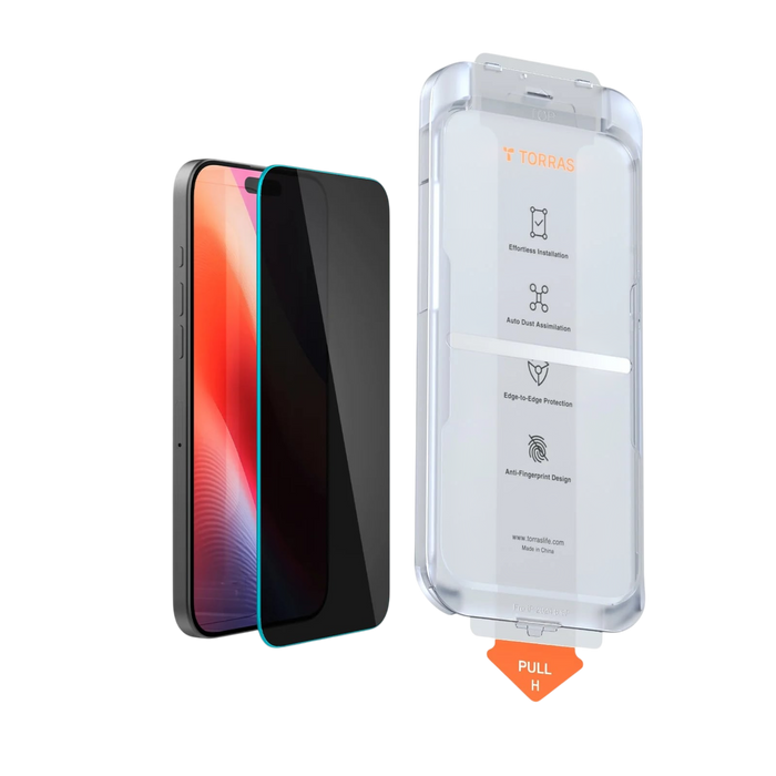 TORRAS GlassGo Tempered Privacy Screen Protector for iPhone 16 Plus - 1 Pack