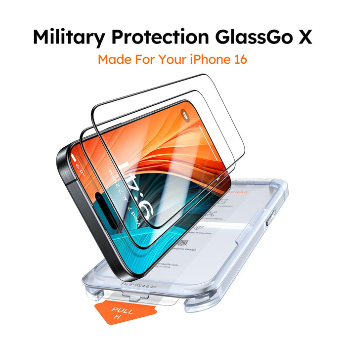 TORRAS GlassGo Tempered Privacy Screen Protector for iPhone 16 Plus - 1 Pack