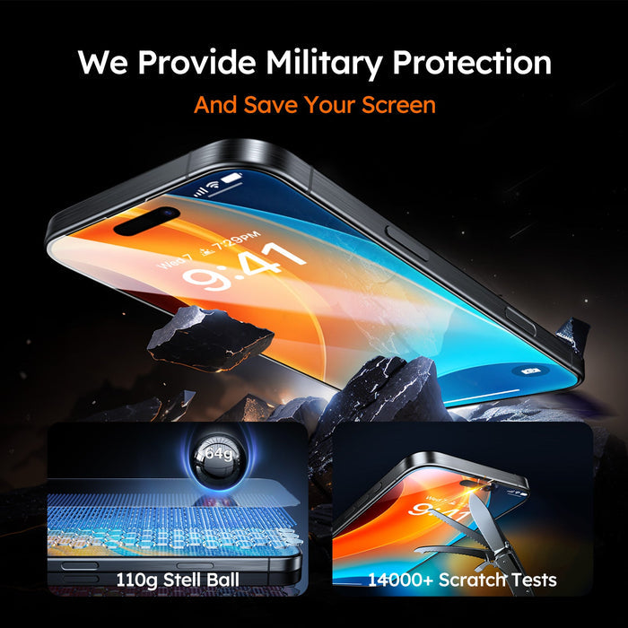 TORRAS GlassGo Tempered Privacy Screen Protector for iPhone 16 Plus - 1 Pack