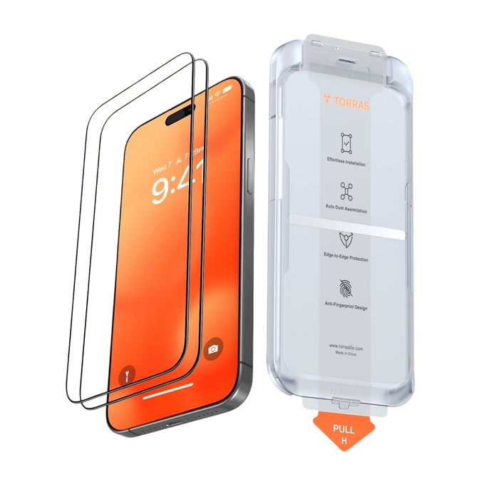 TORRAS GlassGo Tempered Screen Protector for iPhone 16 Pro - 1 Pack