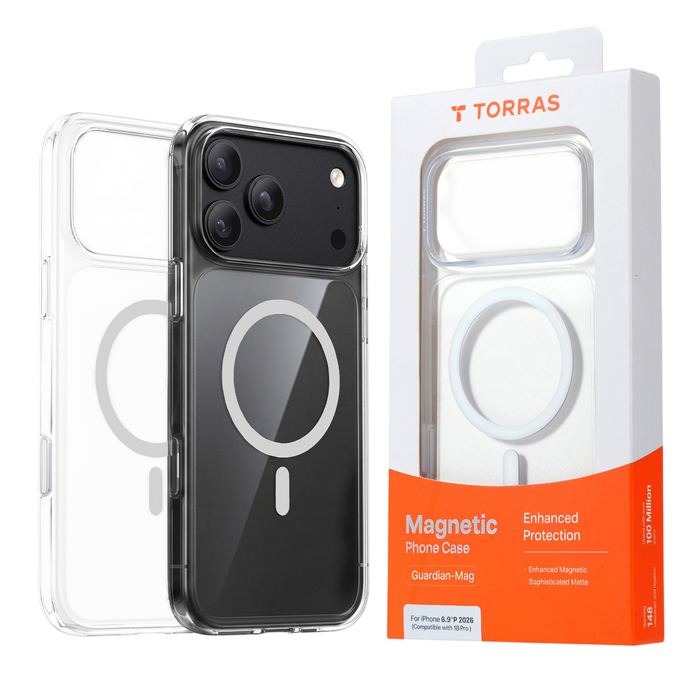 Torras Guardian-Mag Case for iPhone 17 Pro Max / iPhone 18 Pro Max - Clear #color_clear