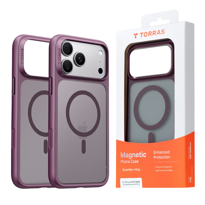 Torras Guardian-Mag Case for iPhone 17 Pro Max / iPhone 18 Pro Max - Purple #color_purple