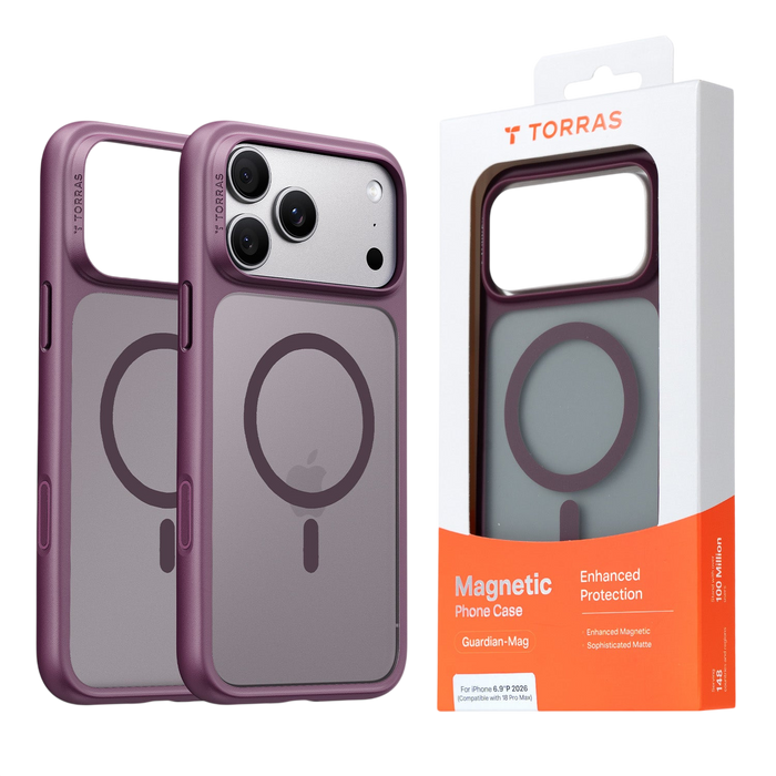 Torras Guardian-Mag Case for iPhone 17 Pro / iPhone 18 Pro - Purple #color_purple